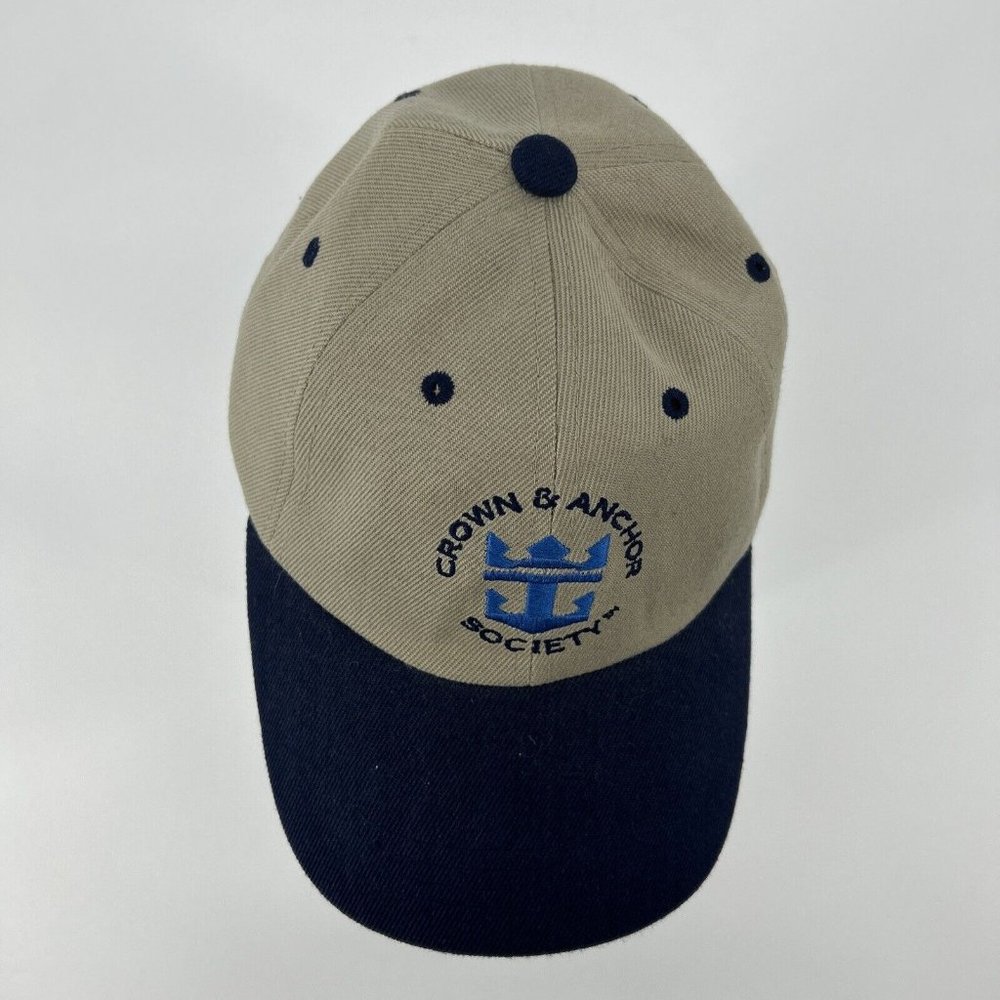 Royal‎ Caribbean International Crown & Anchor Society Strapback Hat Cap Tan NWOT - Picture 7 of 10